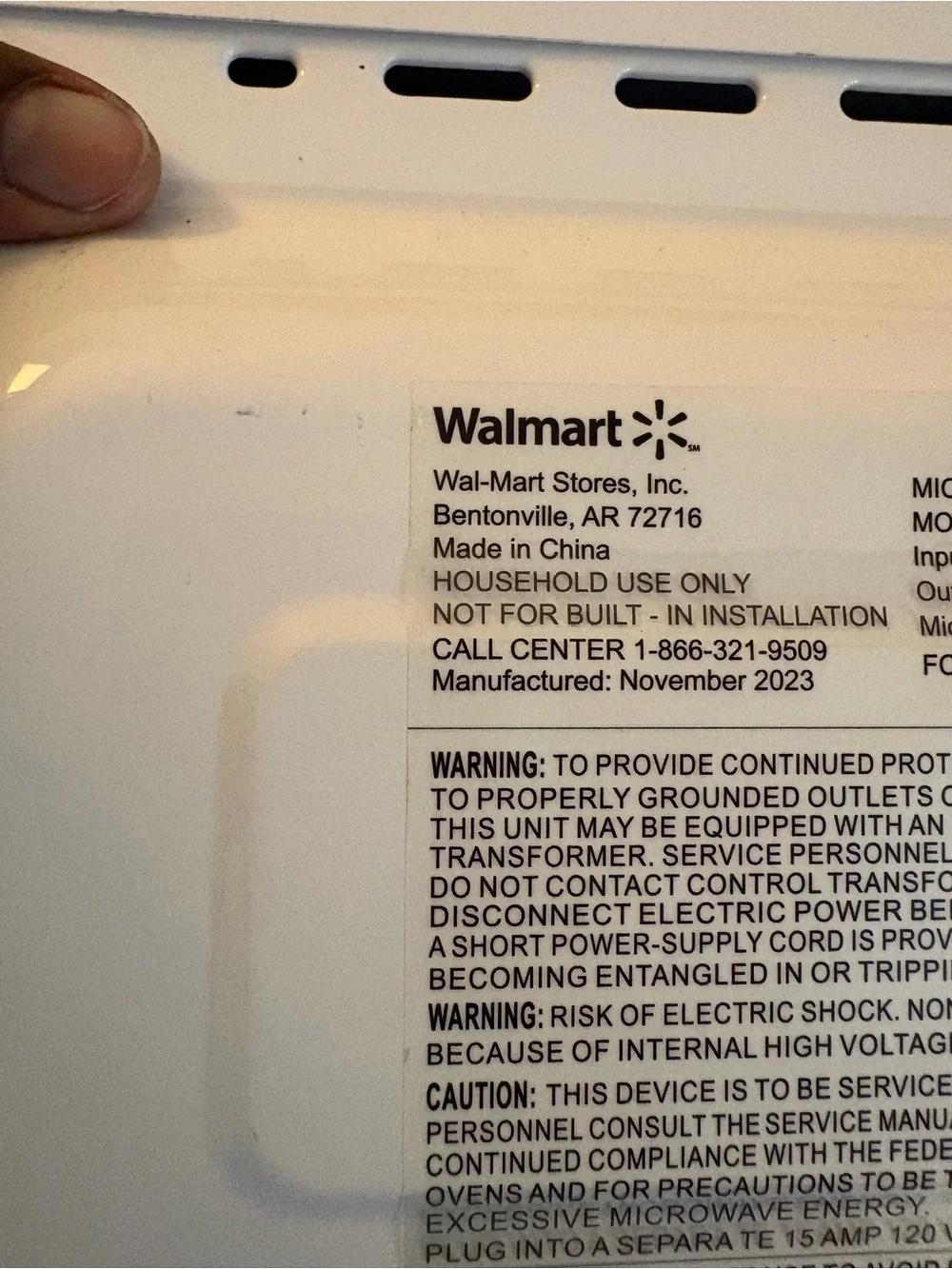 Compact Countertop Microwave Oven in White and Black